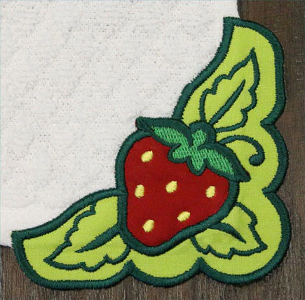 Country Strawberry Corner - Right (Edgy Applique) - Image 2