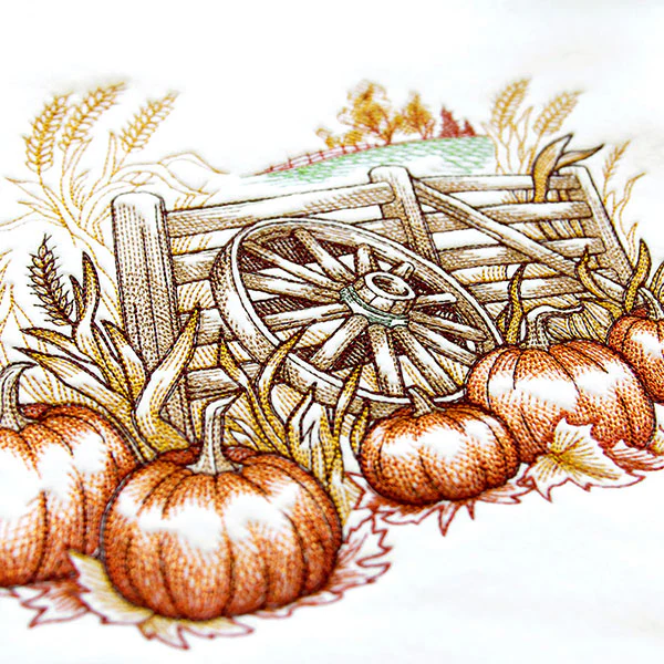 Countryside Harvest Scene - Image 2