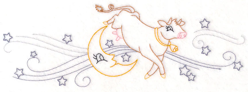 Cow Over the Moon Border (Vintage) - Image 5