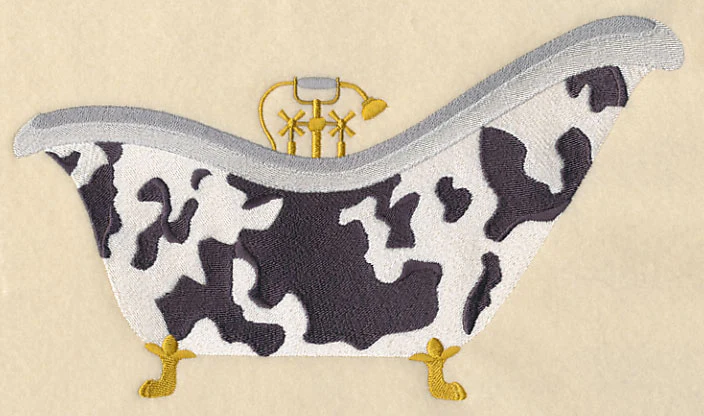 Cow Print Bathtub