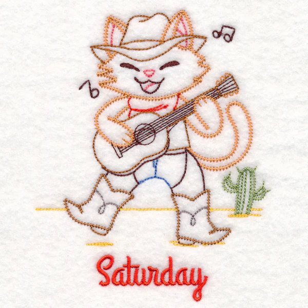 Cowboy Cat on Saturday (Vintage) - Image 3