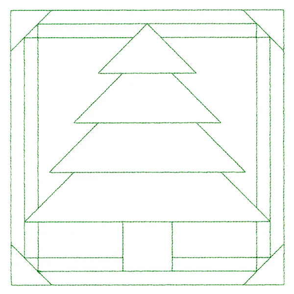 Cozy Christmas Quilting Square - Tree (Double Run) - Image 2