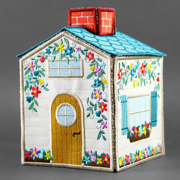 Cozy Cottage Tissue Box (In-the-Hoop)