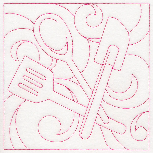 Cozy Kitchen Quilting - Utensils (Double Run) - Image 6