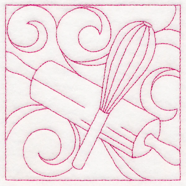 Cozy Kitchen Quilting - Whisk and Rolling Pin (Double Run) - Image 5