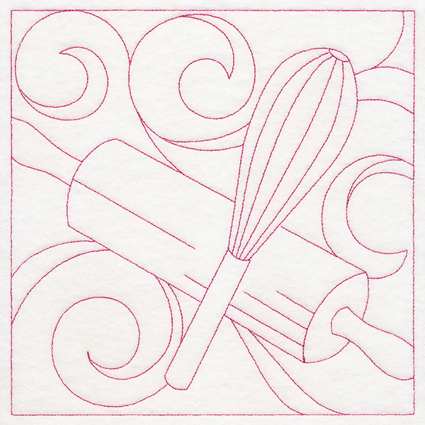 Cozy Kitchen Quilting - Whisk and Rolling Pin (Double Run) - Image 6