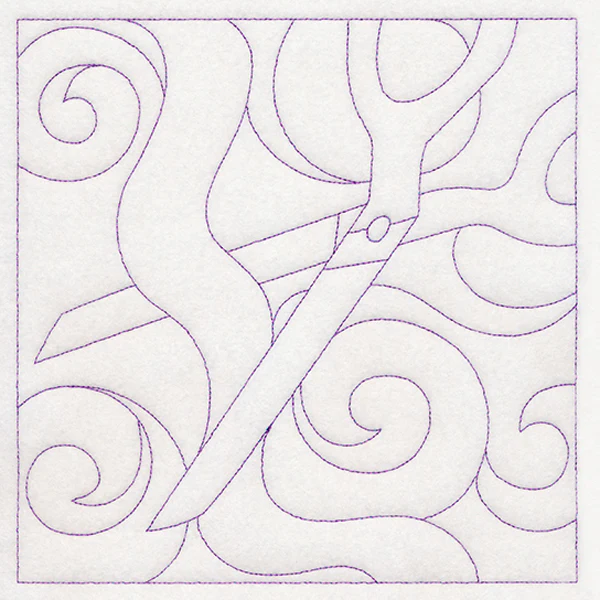 Crafty Quilting - Scissors (Double Run)
