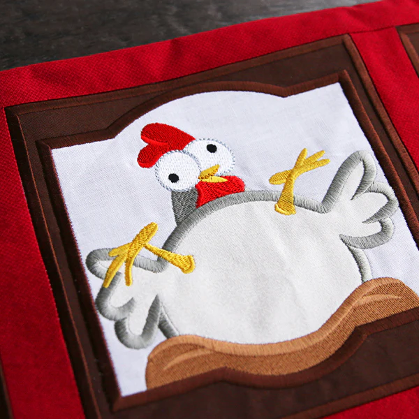 Crazy Coop Chicken Square - Dorothy (Quilt Block) - Image 6