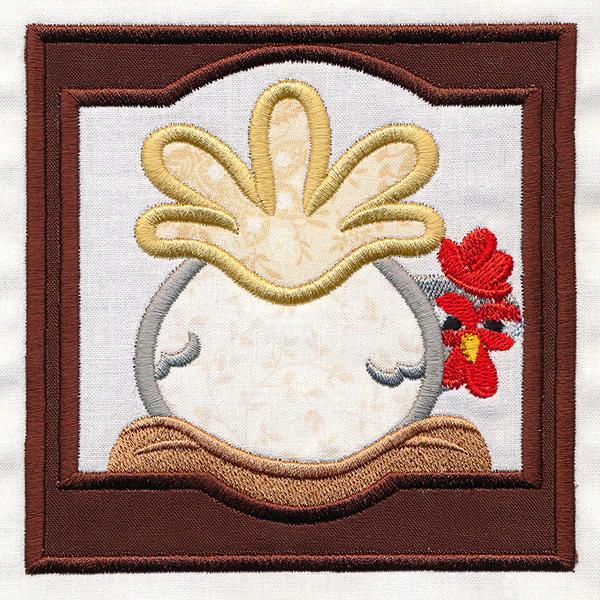 Crazy Coop Chicken Square - Gertrude (Quilt Block) - Image 7