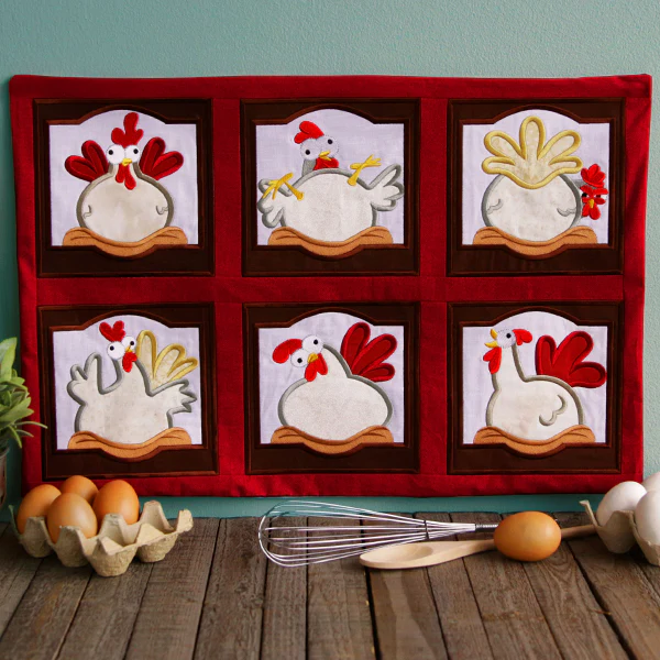 Crazy Coop Chicken Square - Sheila (Quilt Block) - Image 4