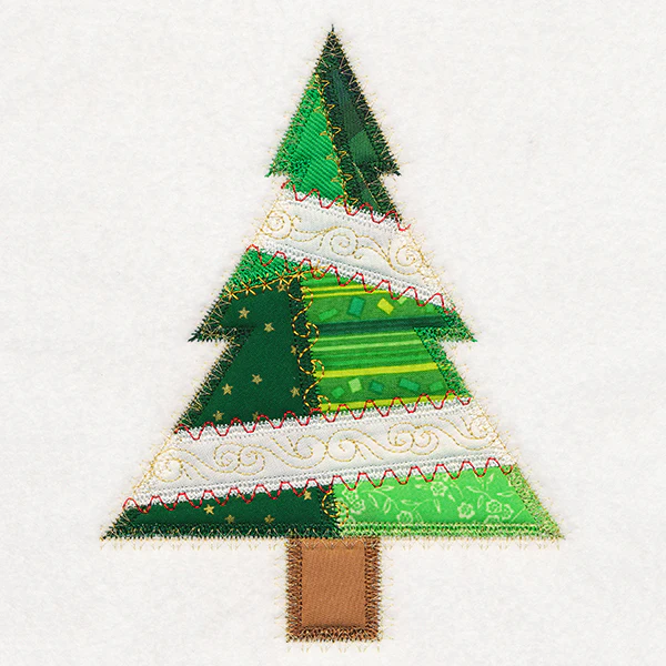 Crazy Patchwork Christmas Tree (Heirloom Applique) - Image 2