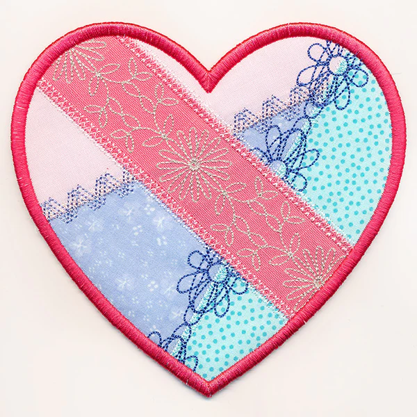 Crazy Patchwork Heart Trivet (In-the-Hoop) - Image 2