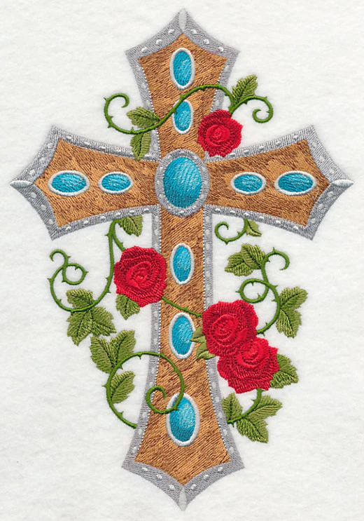 Cross and Winding Roses - Image 2