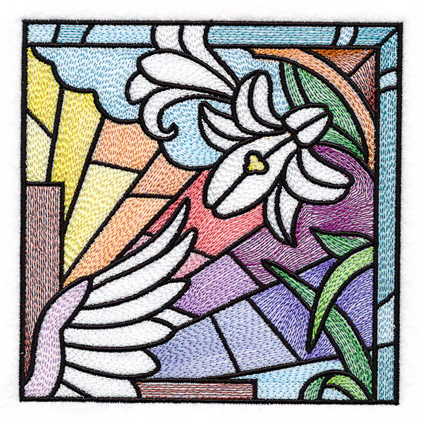 Cross & Dove Stained Glass Window Easter Scene 2 - Image 7