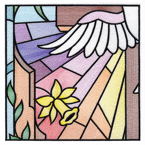 Cross & Dove Stained Glass Window Easter Scene 3 - Image 9