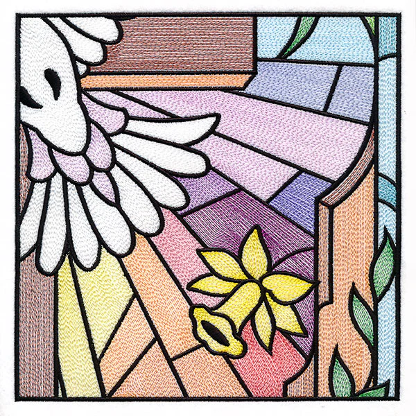 Cross & Dove Stained Glass Window Easter Scene 4 - Image 9