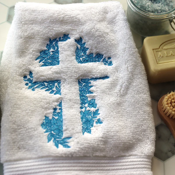 Cross in Flowers (Embossed) - Image 5