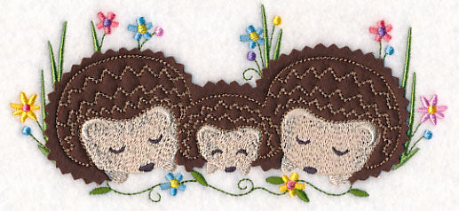 Cuddling Hedgehog Family (Crafty Cut Applique) - Image 3