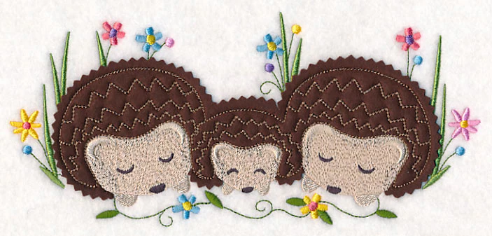 Cuddling Hedgehog Family (Crafty Cut Applique) - Image 4