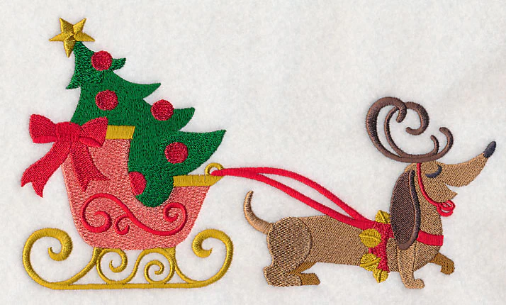 Dachshund Pulling Sleigh - Image 5
