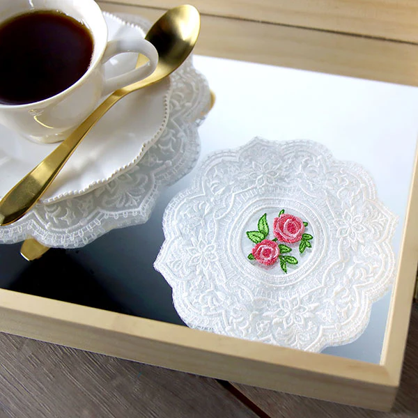 Dainty as Can Be Rose Doily (Organza) - Image 8