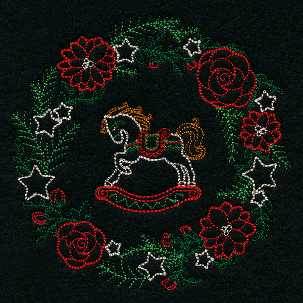 Dainty Rocking Horse Wreath (Vintage) - Image 4