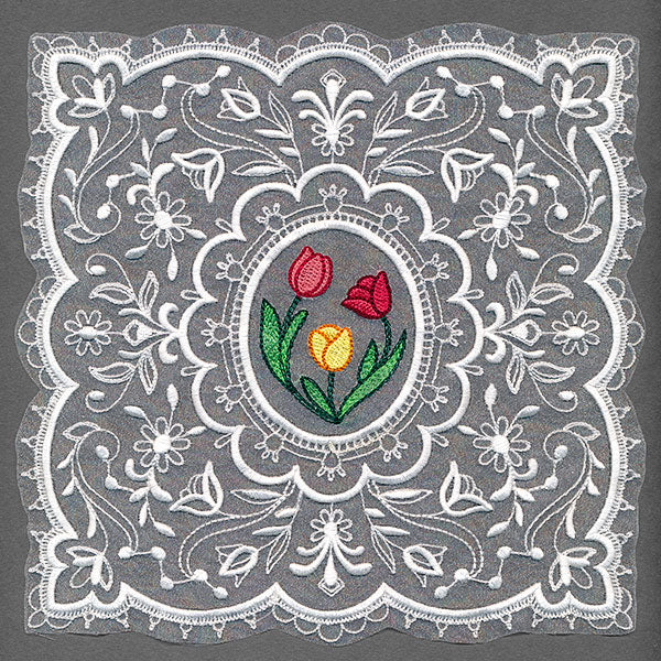 Dainty Tulips Doily (Organza) - Image 9