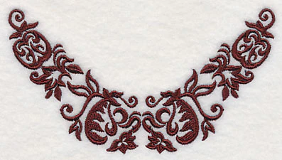 Damask Pumpkins Neckline (V-Neck) - Image 3