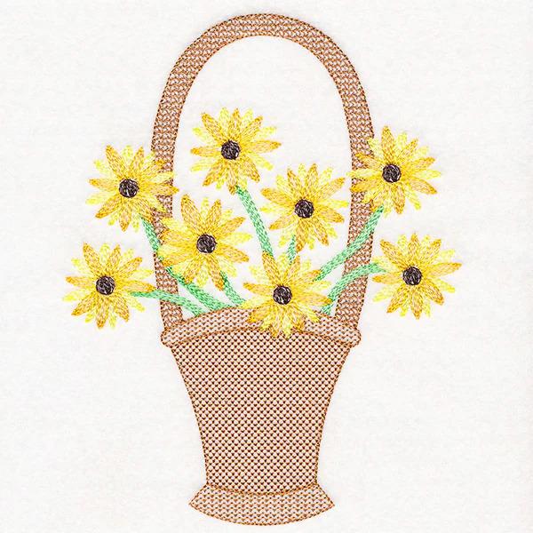 Darling Daisies Flower Basket - Image 6