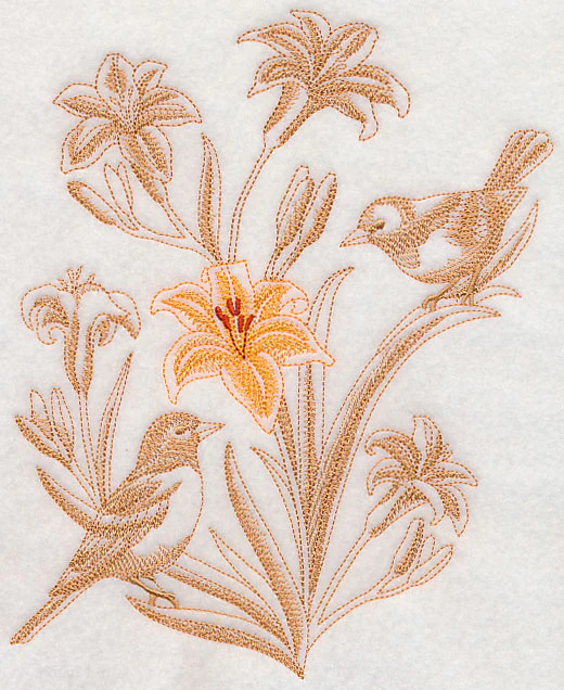 Daylily and Orioles (Toile) - Image 5