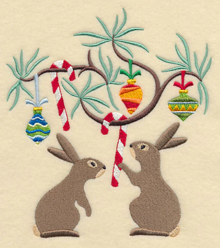 Deck the Halls with Christmas Rabbits - Image 2