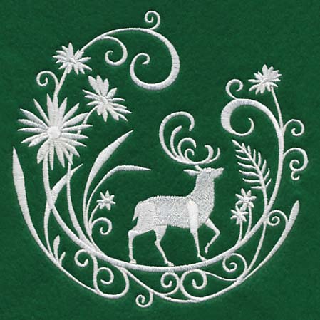 Deer Whitework Scene - Image 3