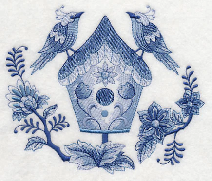 Delft Blue Birdhouse 2 - Image 3