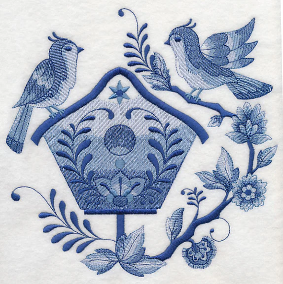 Delft Blue Birdhouse 7 - Image 5