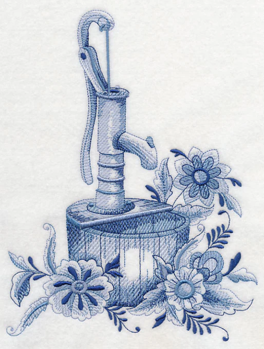Delft Blue Country Flowers