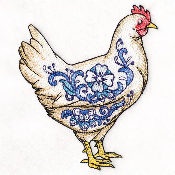 Delft Blue Country Hen - Image 3