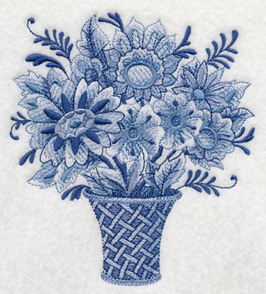 Delft Blue Flower Basket - Image 3