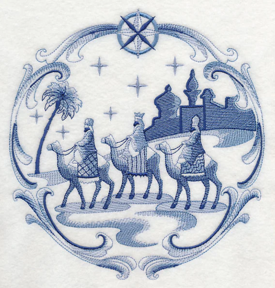 Delft Blue Nativity Three Kings - Image 5
