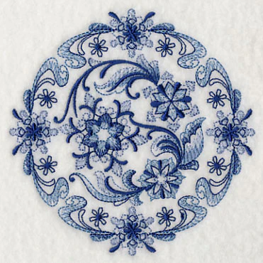 Delft Blue Snowflake Medallion 1 - Image 4
