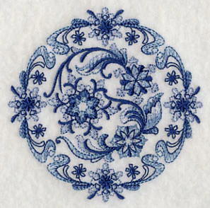 Delft Blue Snowflake Medallion 1 - Image 5