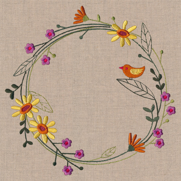 Delicate Autumn Wildflower Wreath - Image 6