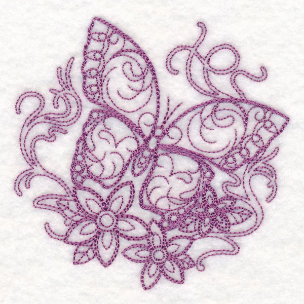 Delicate Butterfly Doodle (Vintage) - Image 5