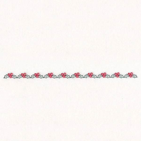 Delicate Christmas Border - Holly