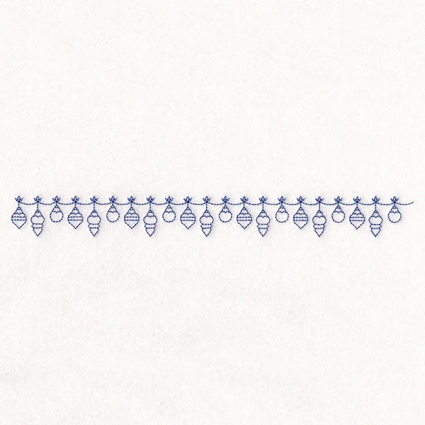 Delicate Christmas Border - Ornaments
