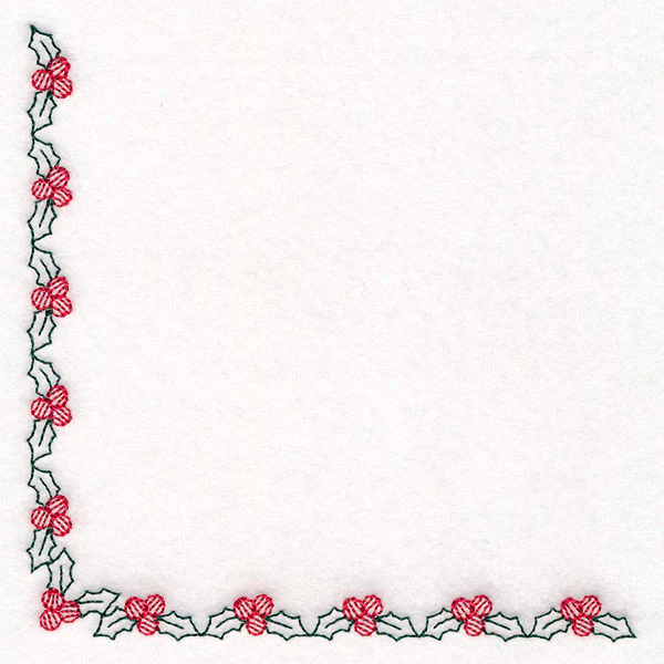 Delicate Christmas Corners - Holly - Image 2