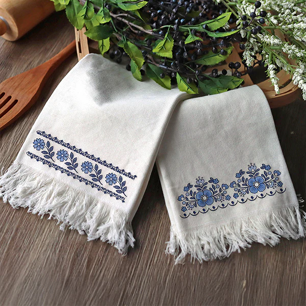 Delicate Delft Blue Border - Flower 2 - Image 8