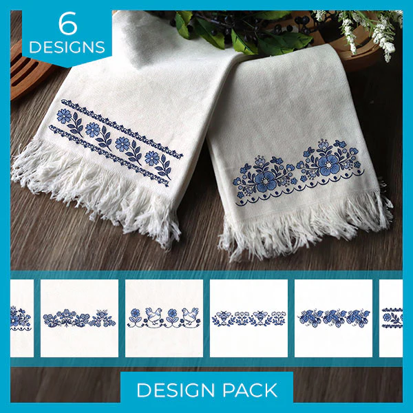 Delicate Delft Borders Design Pack - Image 9