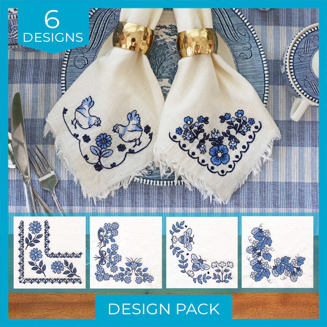 Delicate Delft Corners Design Pack - Image 5