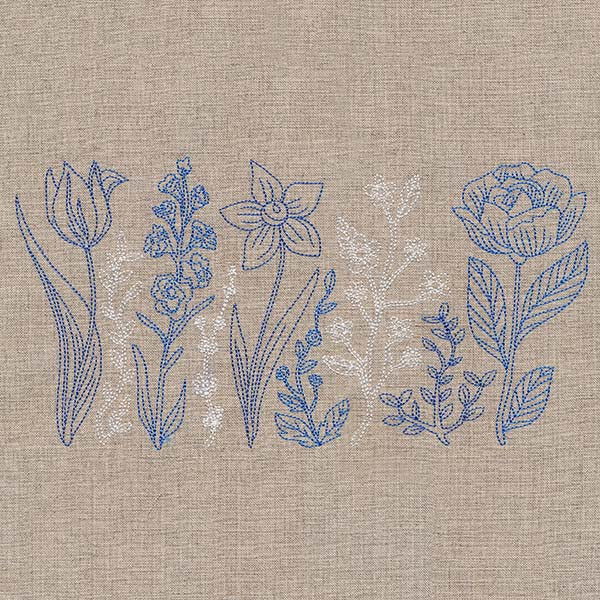 Delicate Folk Art Botanical Border (Vintage) - Image 2