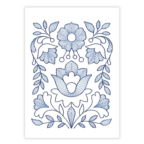 Delicate Folk Blooms (Cardstock)